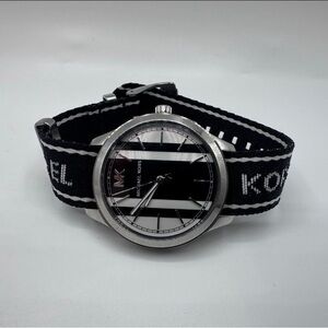 Michael Kors Black and White Runway Watch